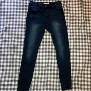 Dark blue jeans slightly washed